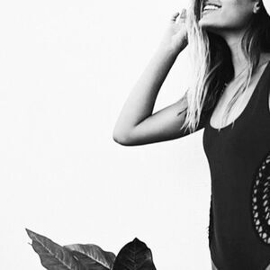 Black lace side bodysuit